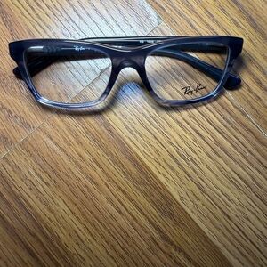 Ray-Ban Junior RY1536 eyeglasses a striped gray/blue color with a d-frame shape